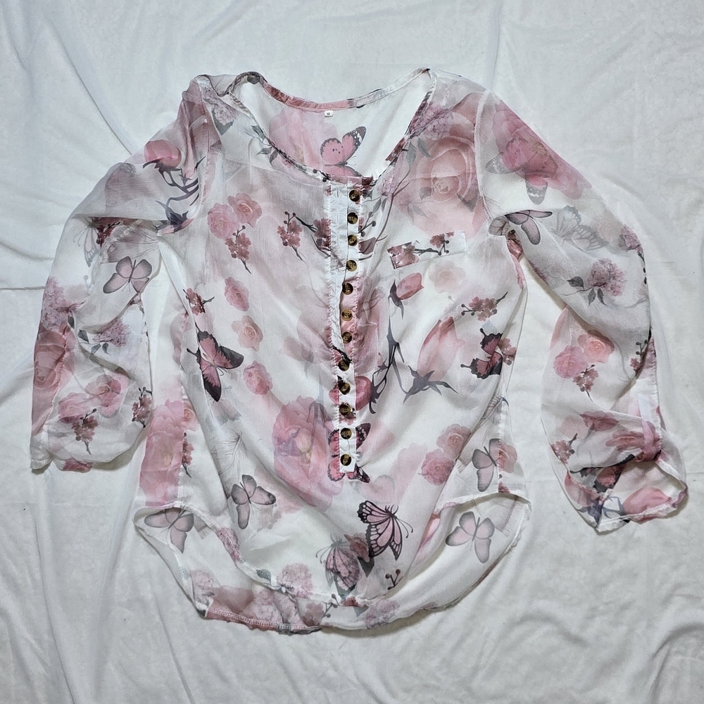 White Tie Front Relaxed Blouse